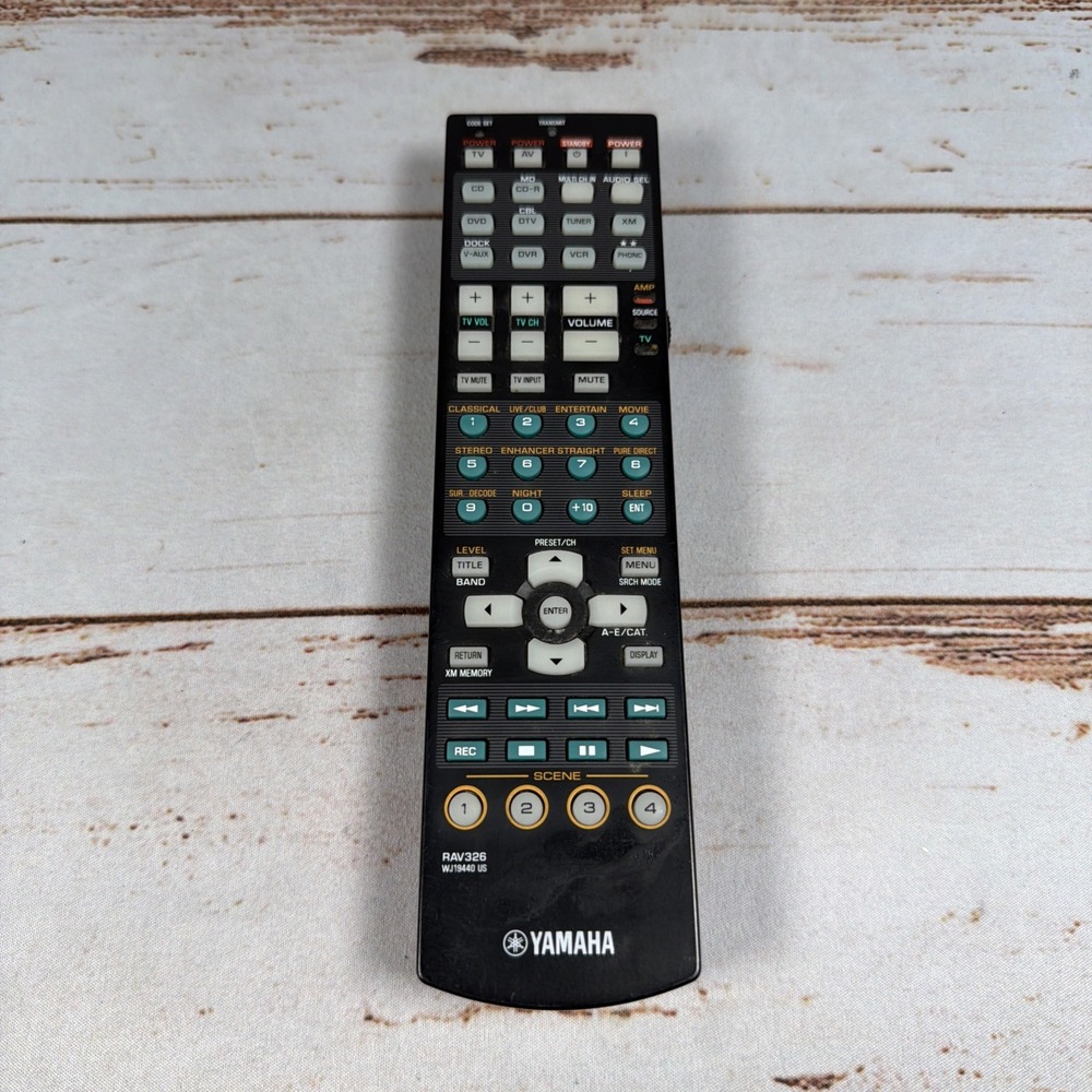 Genuine Yamaha RAV326 WJ19440 US AV Receiver Remote Control Tested OEM HTR-6060